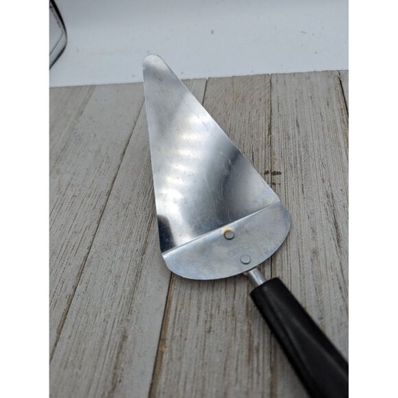 Vintage Ekco Chromium Cake Pie Spatula Server 10" Black Handle - Picture 3 of 7